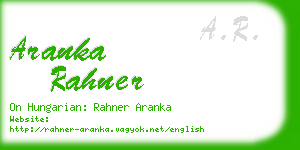 aranka rahner business card